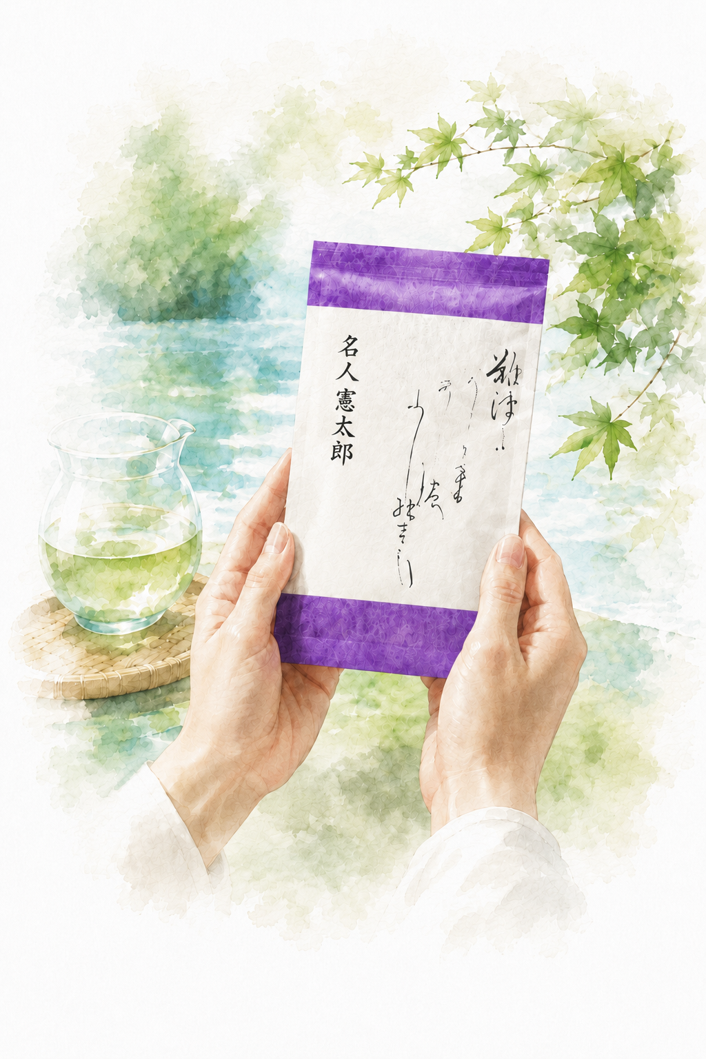 芳翠園の煎茶を水出しでも楽しめるお茶のイメージ