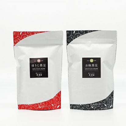 抹茶與焙茶豆菓子兩款組